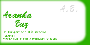 aranka buz business card
