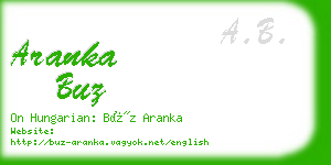 aranka buz business card